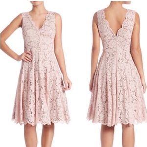 Vera Wang Scalloped Lace Dress